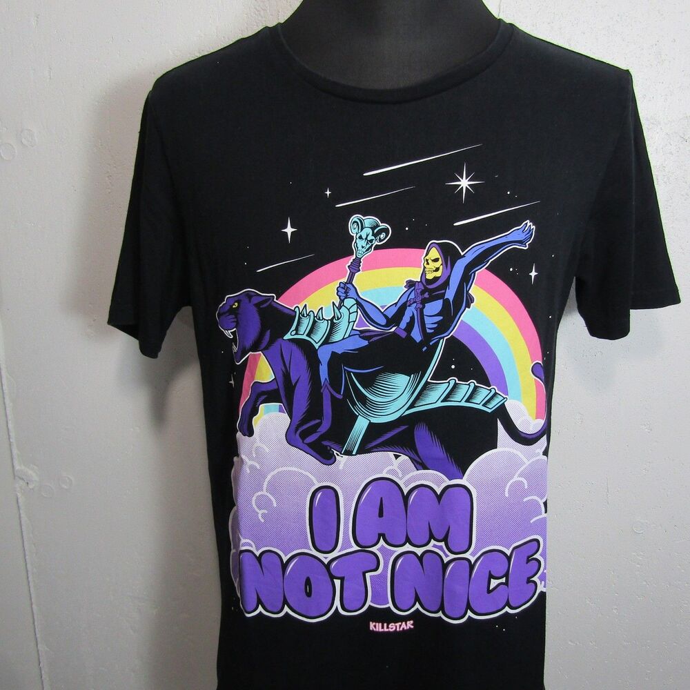 Killstar Masters of the Universe Skeletor Panthor I Am Not Nice Men's T-Shirt L